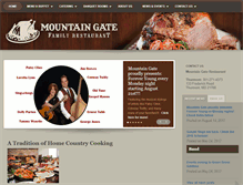 Tablet Screenshot of mountaingatefamilyrestaurant.com